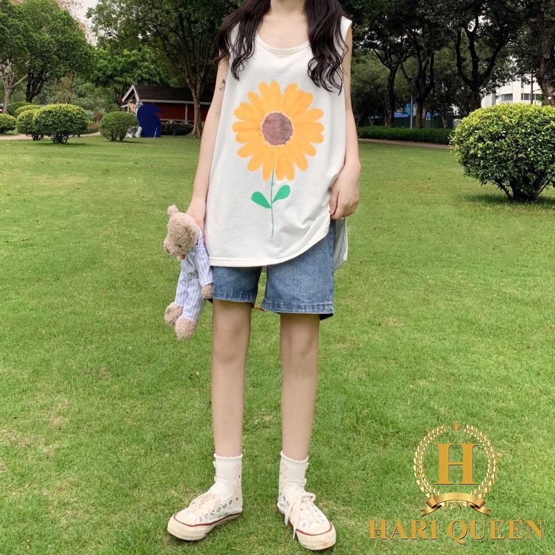 Áo tanktop hoa vàng cá tính HARI0520