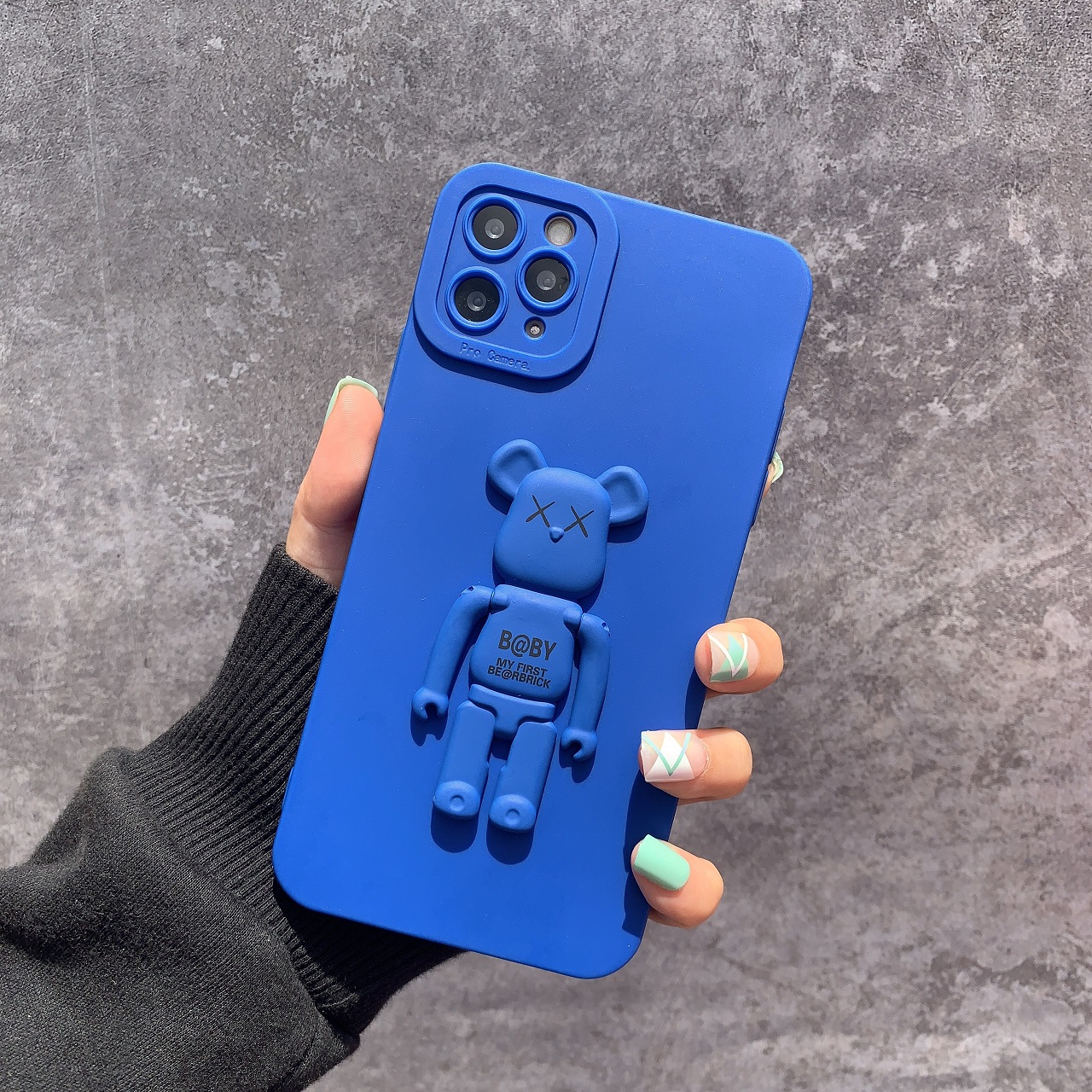 Ốp Lưng Basic Camera Nổi - Mẫu B@BY BE@RBRICK ( Kèm Giá Đỡ Hình Gấu )