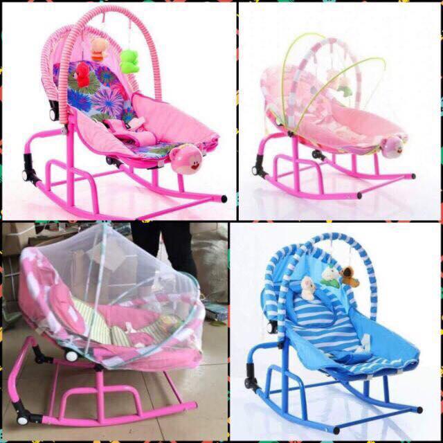 GHẾ RUNG CHO BÉ CÓ MÀN CHỐNG MUỖI VÀ NHẠC HÀNG CAO CẤP XUẤT KHẨU CHÂU ÂU