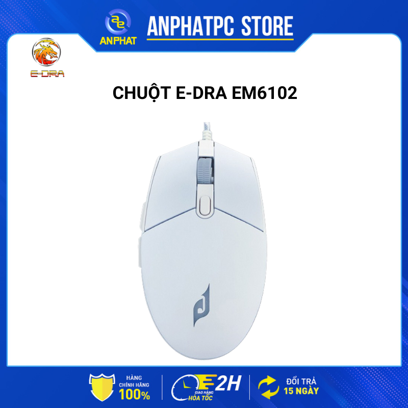 Chuột E-DRA EM6102 Black / White - Bảo hành 24 tháng