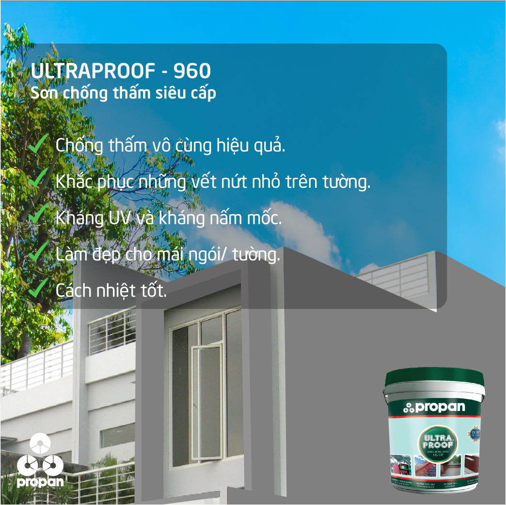 Propan - ULTRAPROOF - UPR-960 - Sơn Chống Thấm Siêu Cấp - 20 kg