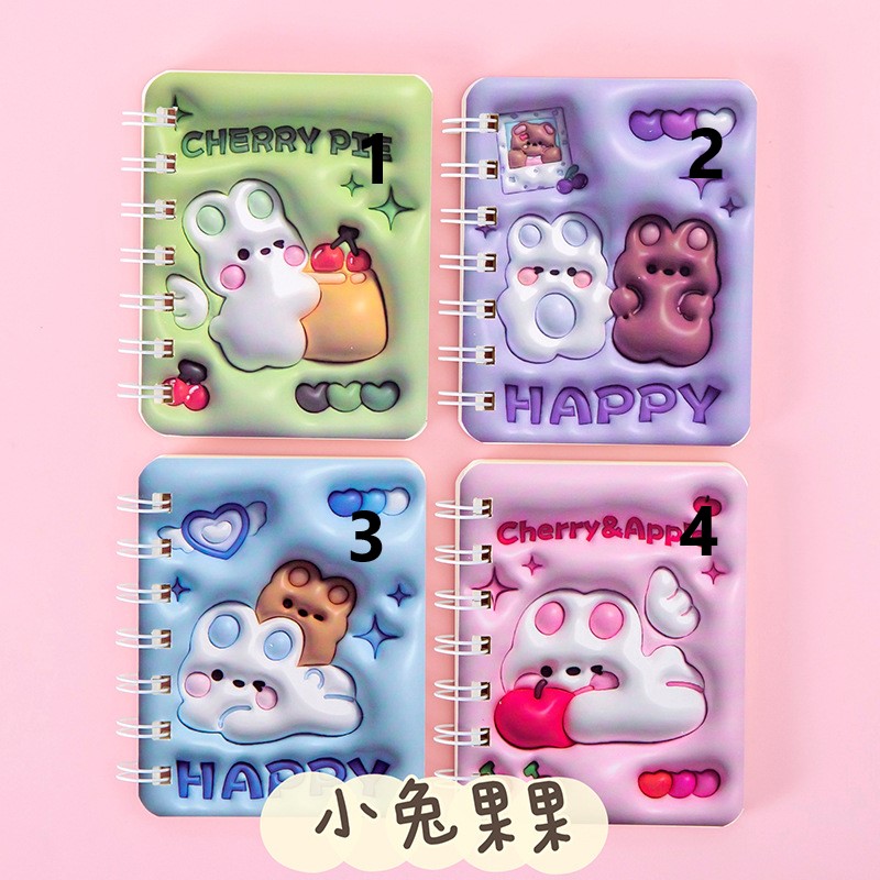 Sổ lò xo mini dễ thương khổ A7 - Sổ kẻ ngang