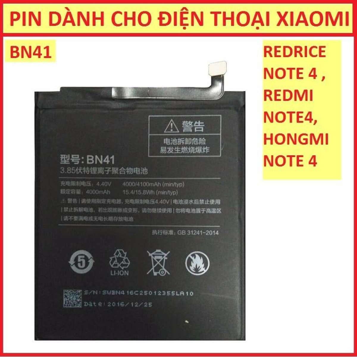 [HCM]Pin Điện Thoại Xiaomi Redmi Note 4 BN41 - Pin Xịn