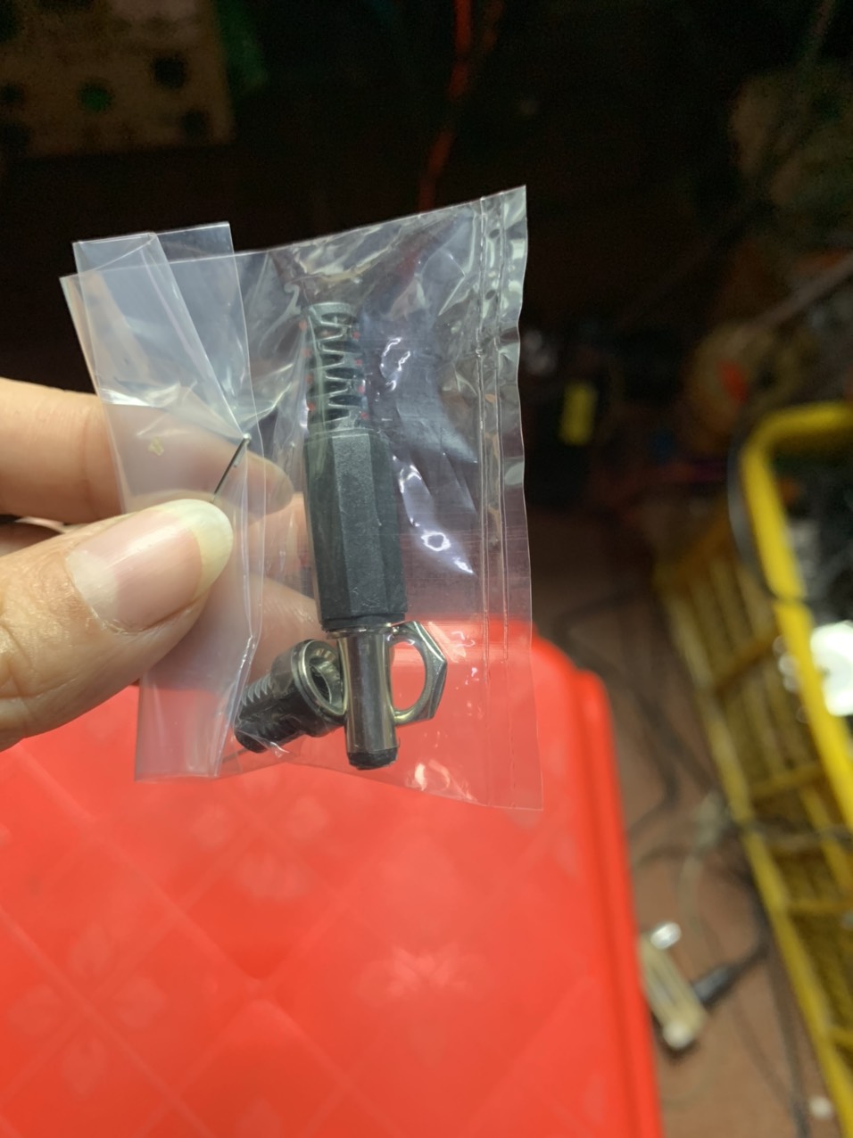 Bộ Jack nguồn DC 5.5×2.1mm đực-cái tròn (DC-005/DC-022)