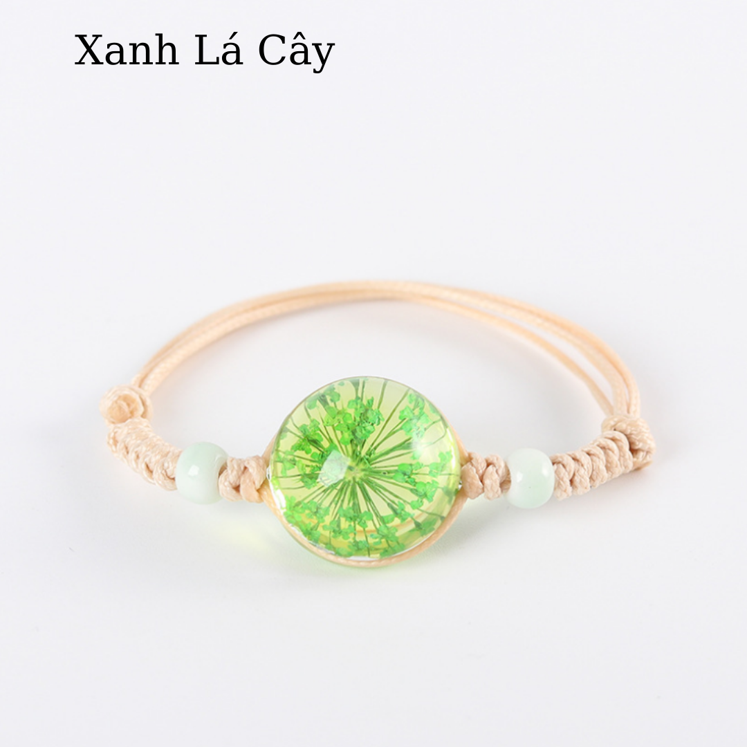 Good luck finger rings glass globe containing dried flowers lovely floral motifs dandelion-beyou