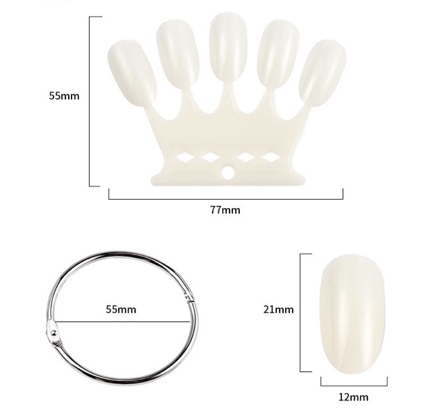 Móng que vuông niệm làm bảng màu Sơn gel