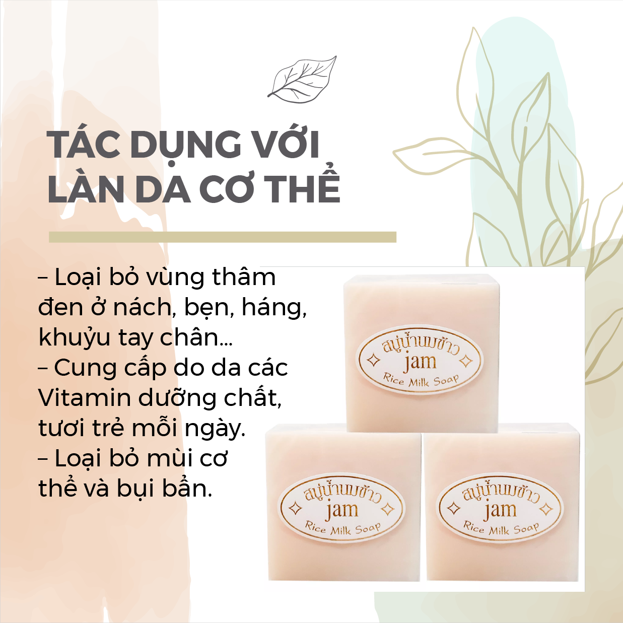 Xà Phòng Cám Gạo JAM Thái Lan