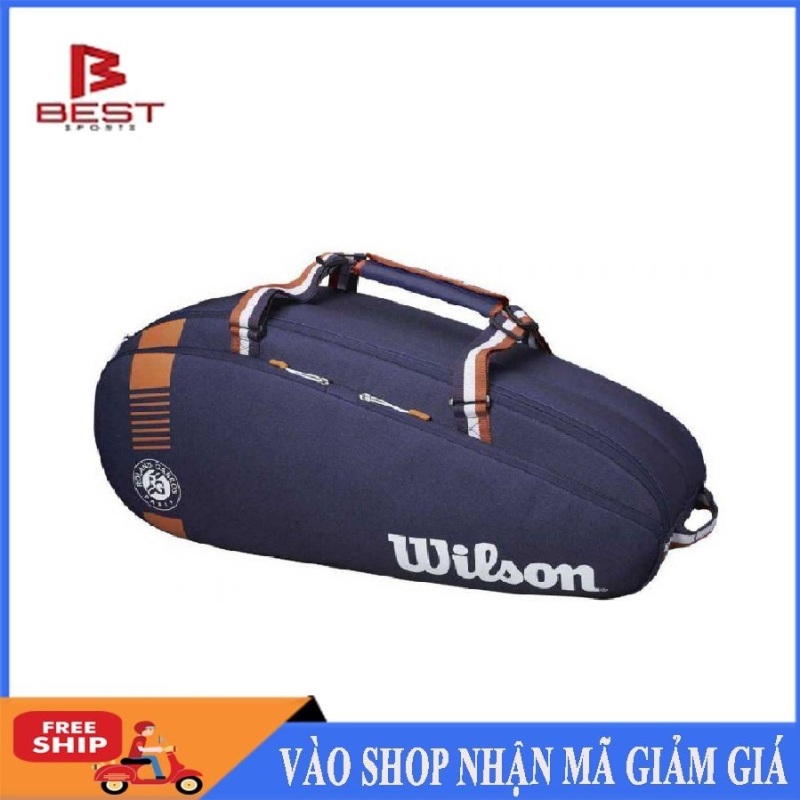 Bảng giá Túi đựng vợt tennis Wilson Roland Garros Team 6 Pack cao cấp - shop thể thao - Túi đựng vợt thể thao - Túi tennis