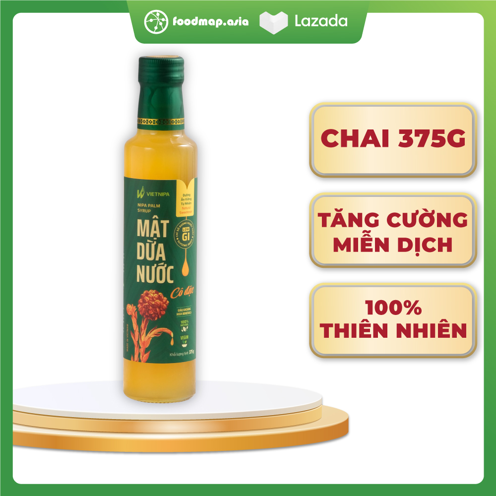 Mật dừa nước cô đặc tự nhiên - chai 375ml - vietnipa - đặc sản cần giờ