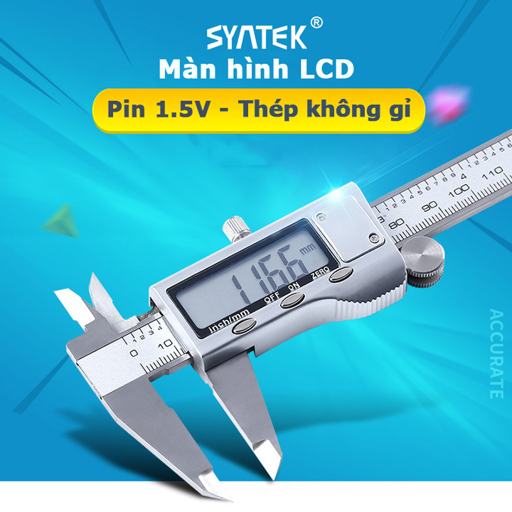 Thước kẹp điện tử thép không gỉ 150mm.