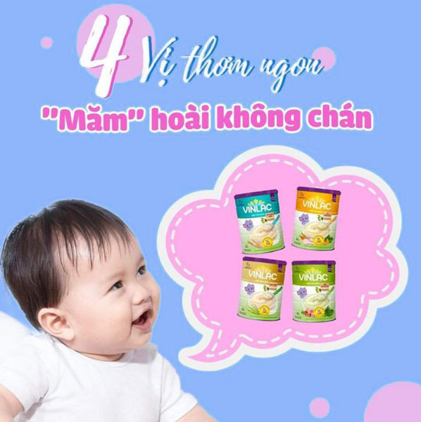 Bột ăn dặm Vinlac vị Gạo Sữa