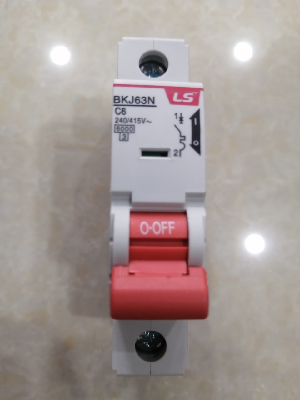 CB Tép ( MCB ) LS chính hãng BKJ63N 1P 6A 6kA, bảo vệ quá tải và ngắn mạch