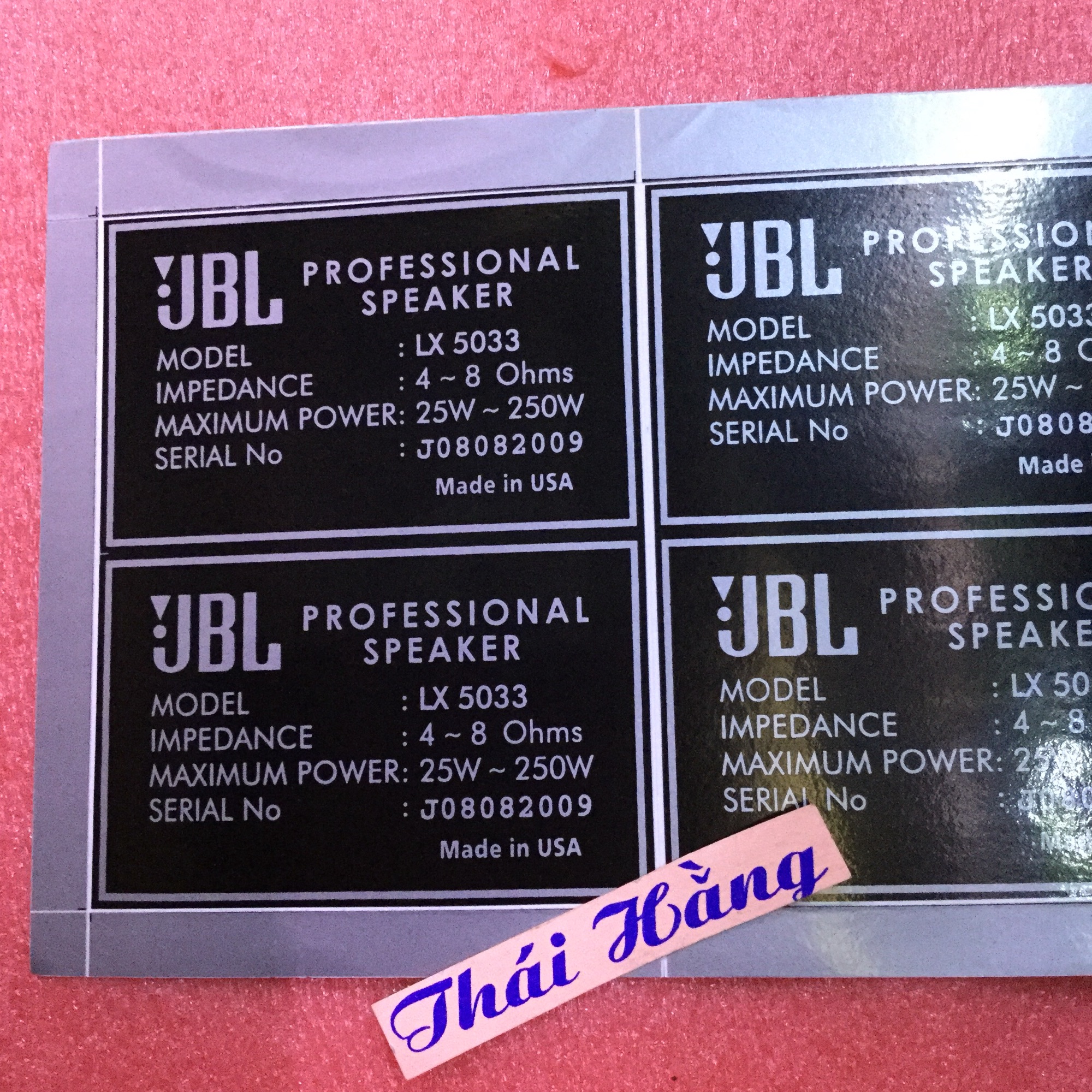 Tem dán dưới loa âm thanh