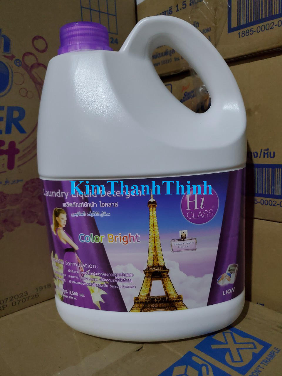 (KTT) Nước giặt xả Hiclass đậm đặc 3.5L Thái Lan - Màu Tím