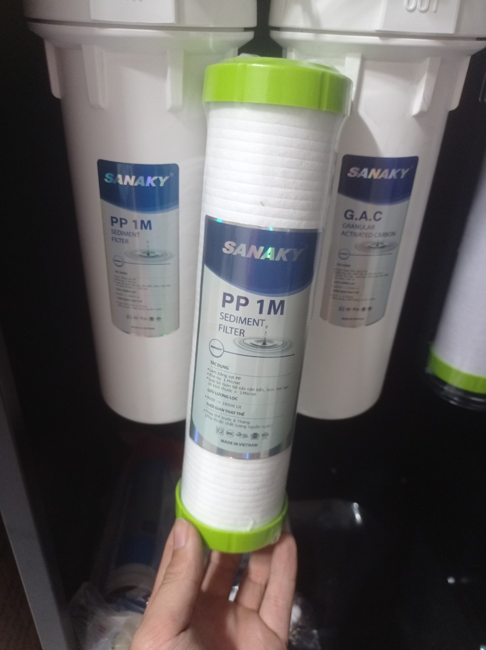 Bộ lõi lọc sanaky 1,2,3 chính hãng