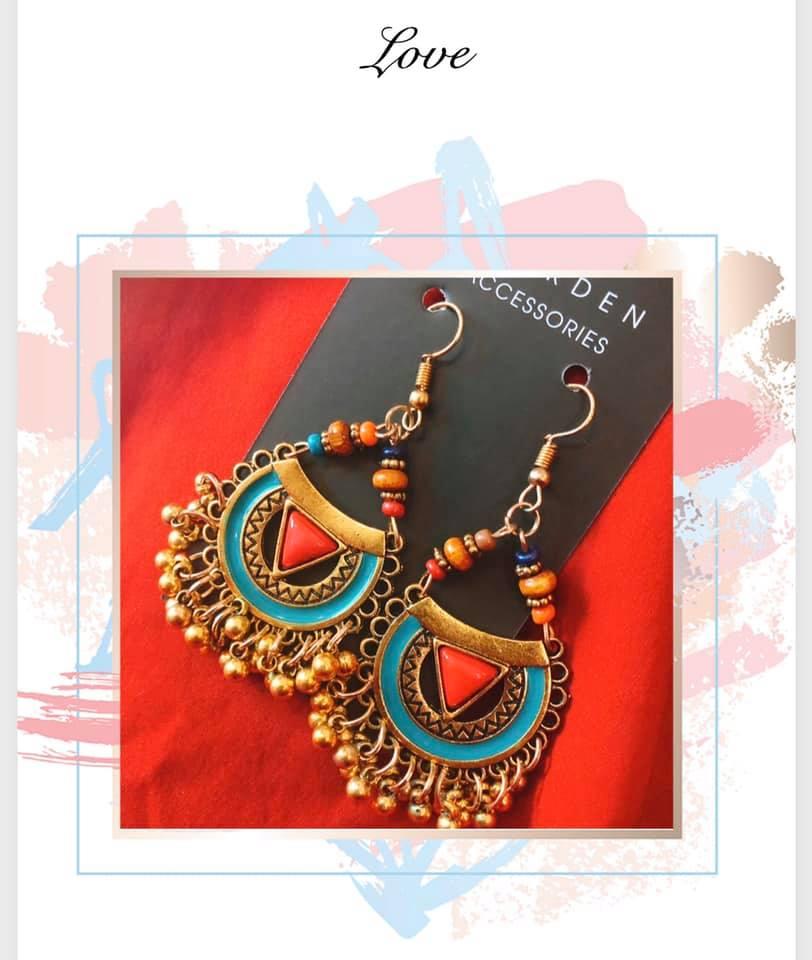 Bông Tai Boho Thổ Cẩm Phong Cách