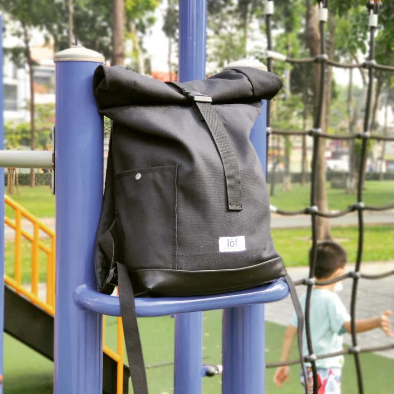 Balo nắp cuộn Loaf design / Balo rolltop Made in Saigon