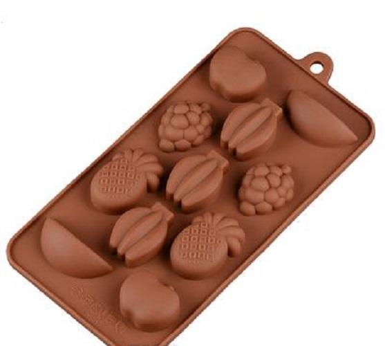 Khuôn silicon dùng đổ socola rau câu hình trái cây