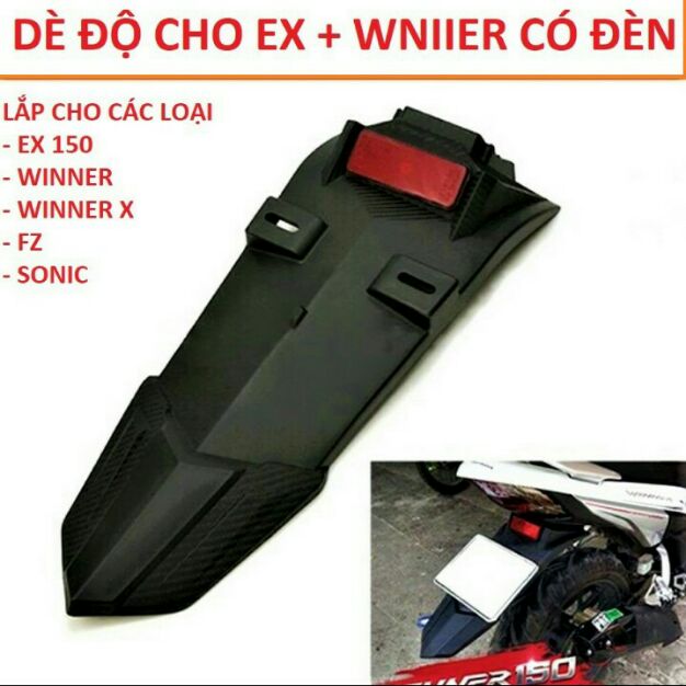 DÈ CHẮN BÙN SAU XE MÁY CÓ ĐÈN LED WINNER X