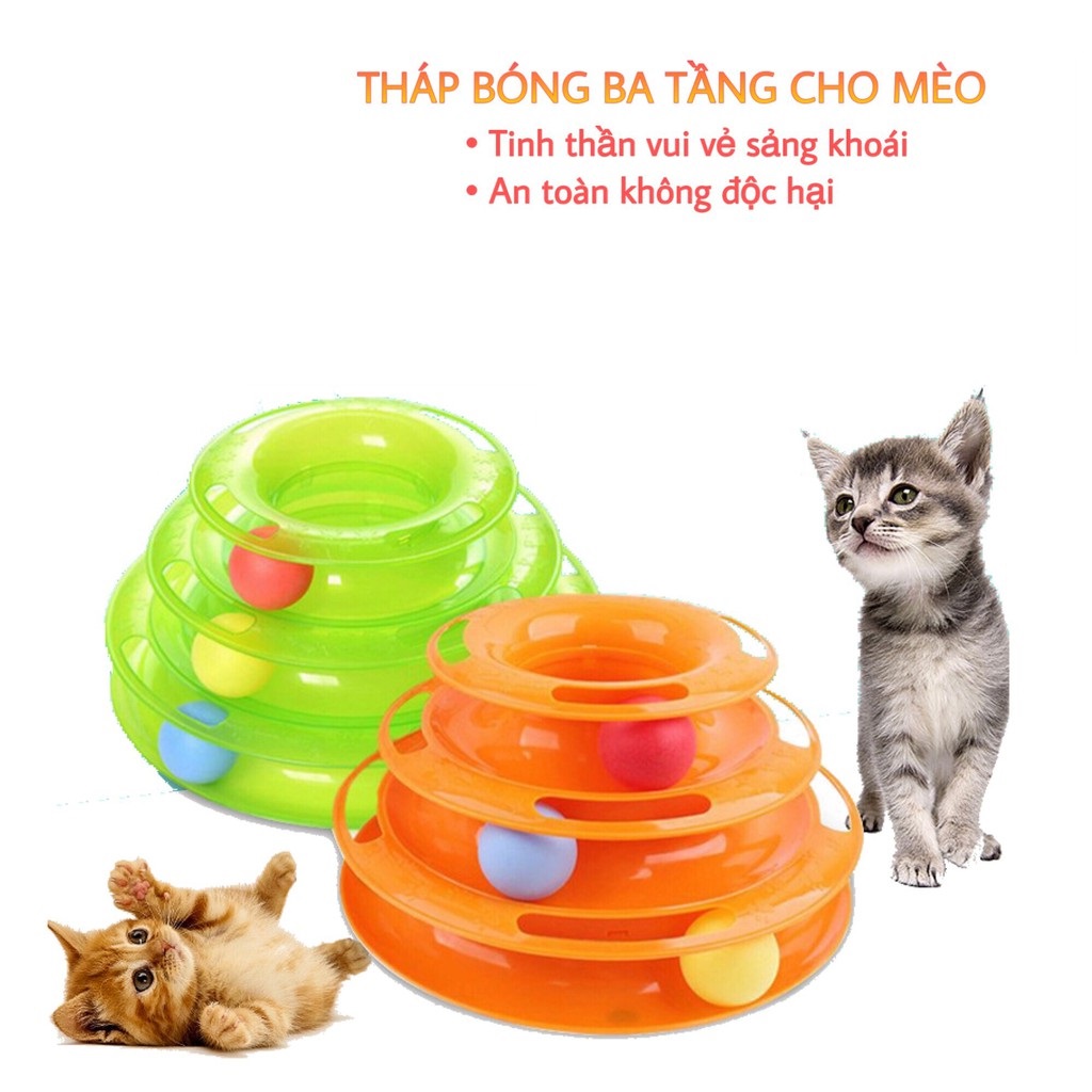 Đồ chơi cho mèo 3 tầng và bóng Harry Yaya Ngáo Và Gâu Đần