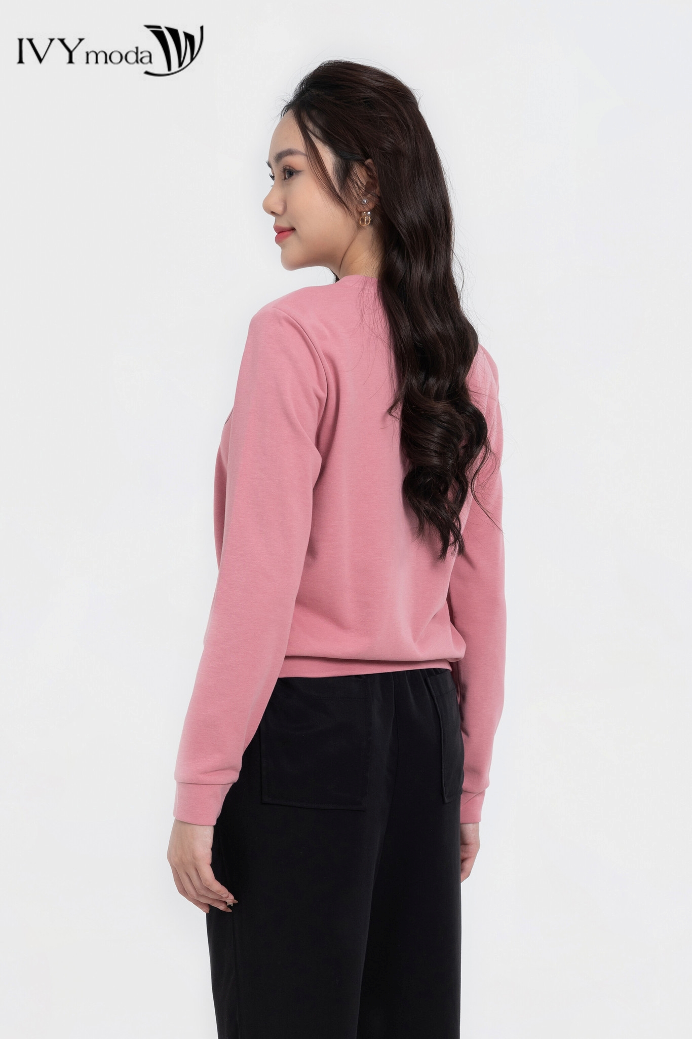Áo thun đính hoa IVY Moda MS 58M8023