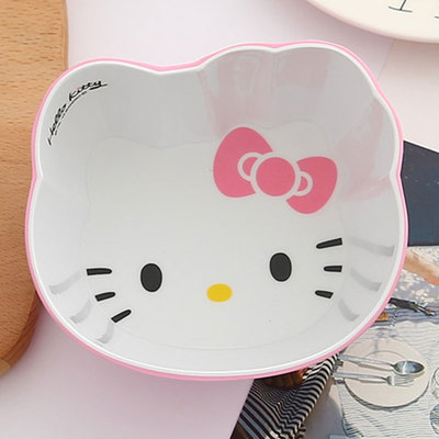Bát đĩa nhựa hình Hello Kitty