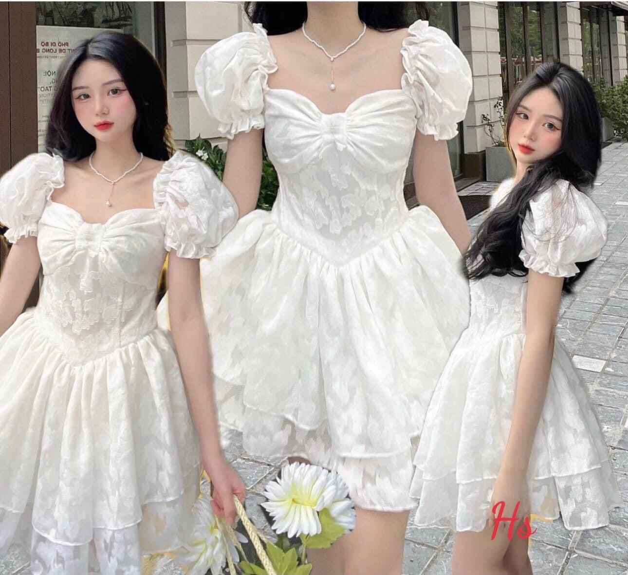 ❤❤❤Váy hoa công chúa nơ ngực