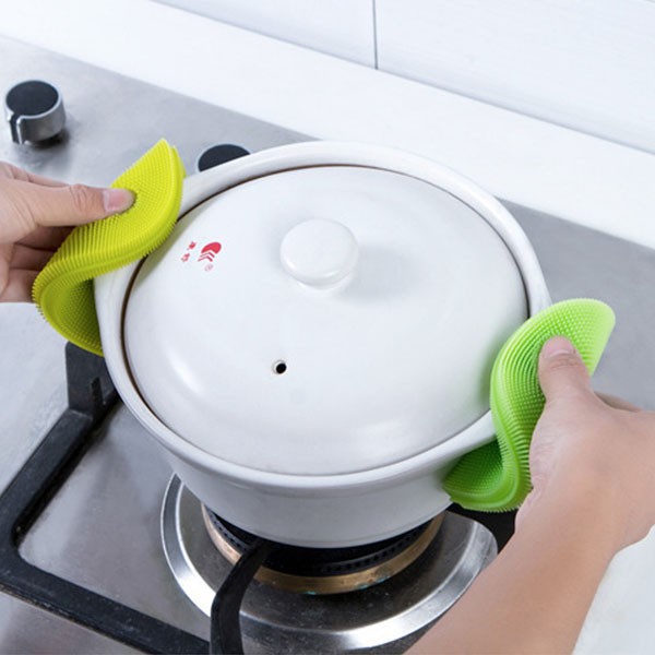 [HCM]Combo 2 miếng rửa chén bát silicon siêu sạch