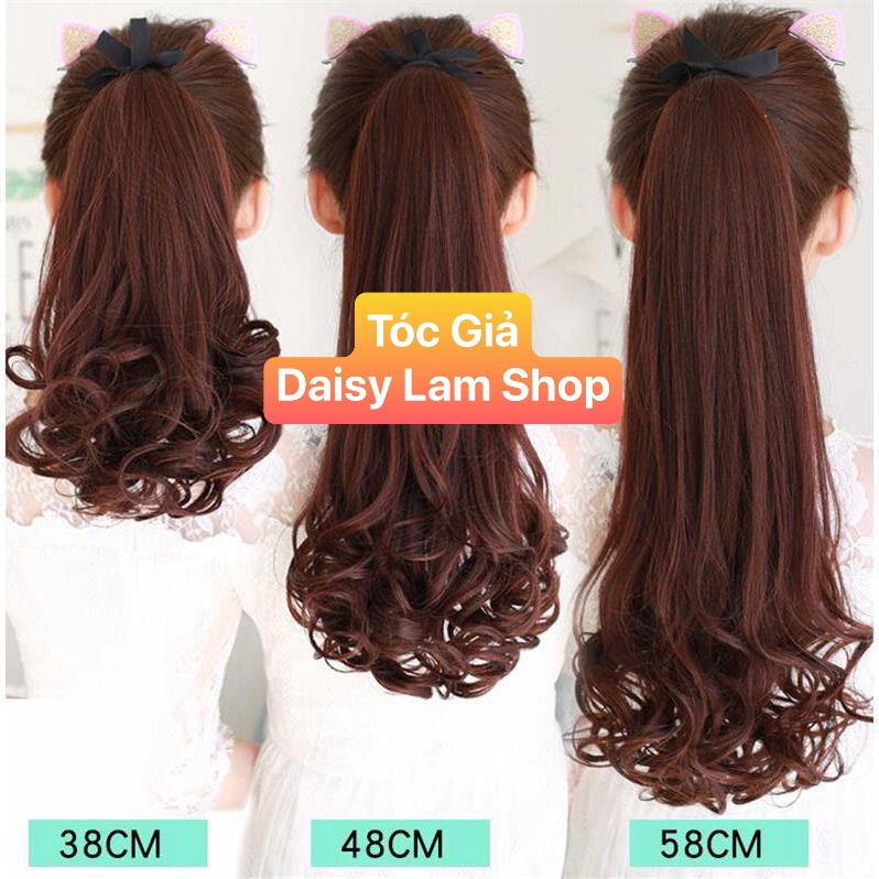 CỘT TÓC GIẢ XOĂN NGẮN 38cm C009