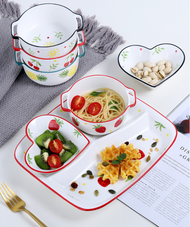 Set ăn sáng 3 món/ khay ăn dặm cho bé