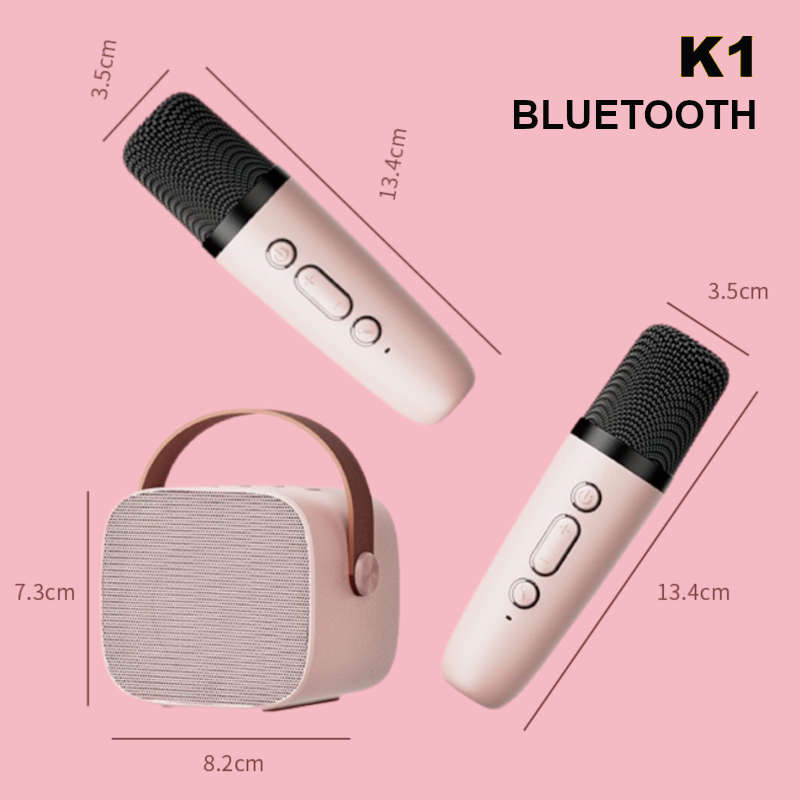 Bộ Loa Bluetooth kèm Micro không dây Karaoke Mini K1 (giao màu ngẫu nhiên)