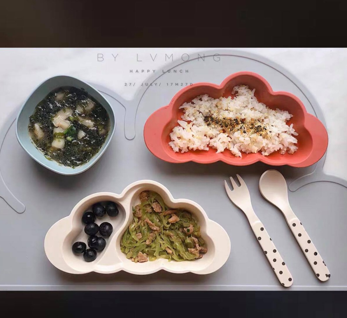 Bát ăn dặm sợi tre hình mây