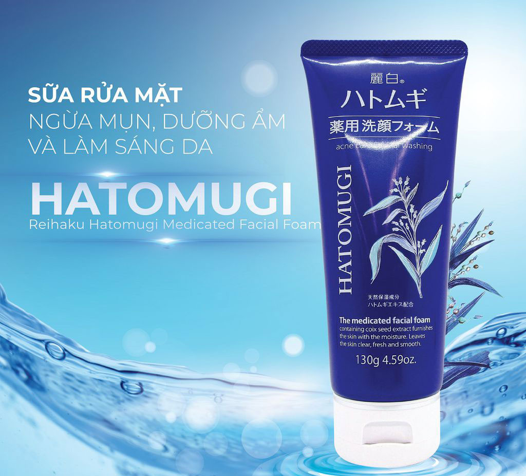 Sữa rửa mặt Hatomugi- Tuýp Xanh