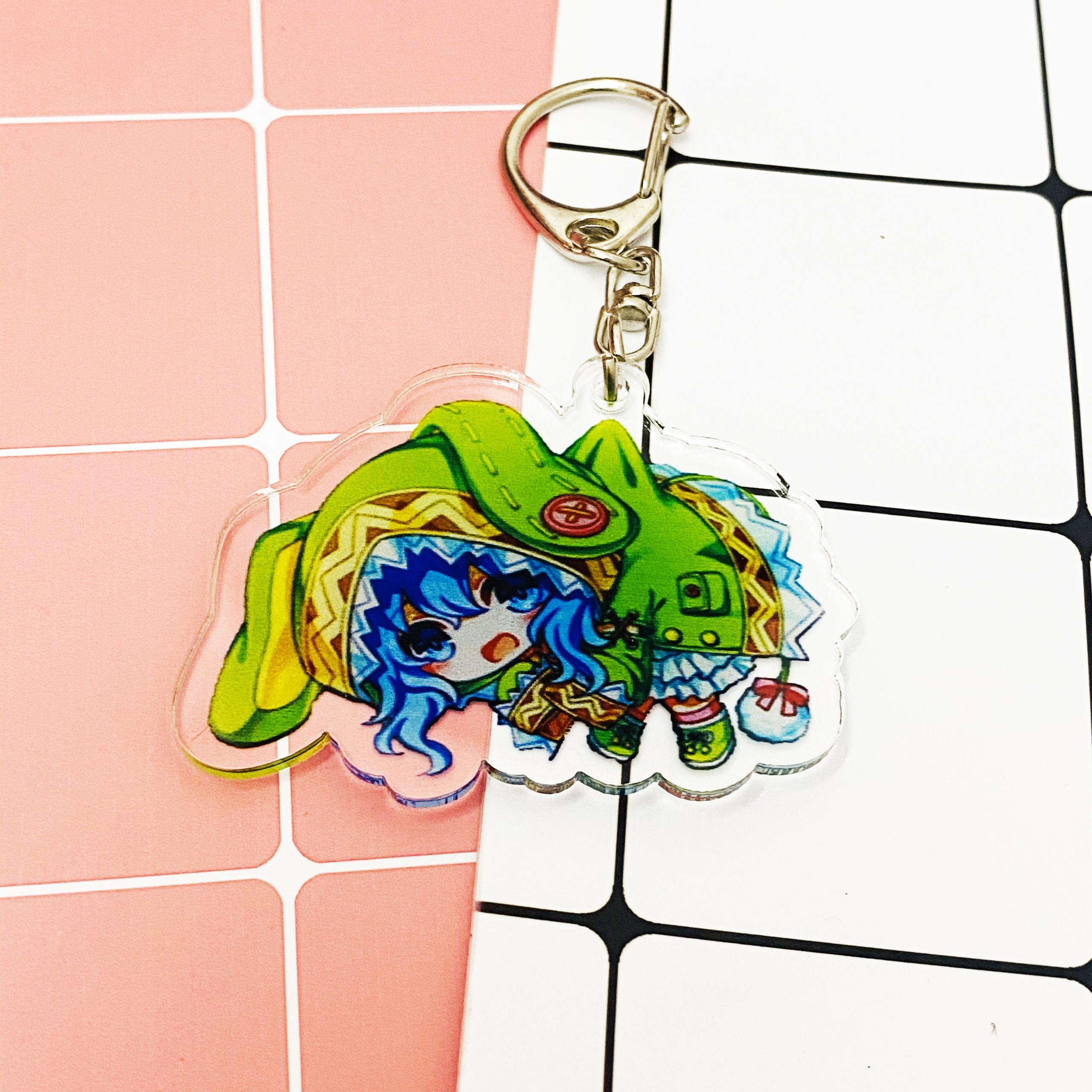 ( Mica trong ) Móc khóa Date A Live ver treo người quà tặng xinh xắn dễ thương anime chibi