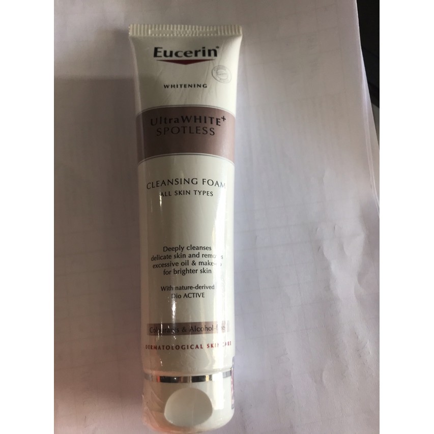 Sữa Rửa Mặt Dịu Nhẹ Làm Sáng Da Eucerin Utra White Spotless (150g)