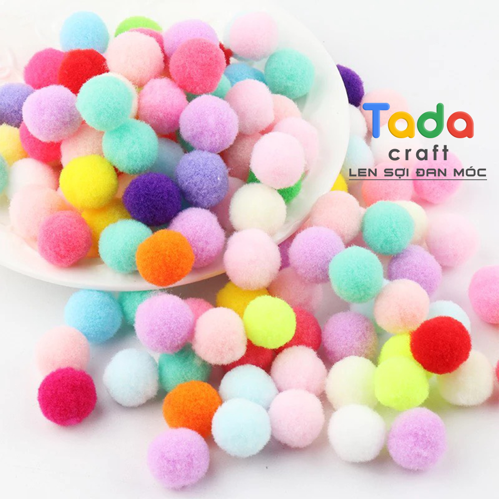 Cục Pompom Trang Trí Nhiều Màu Sắc