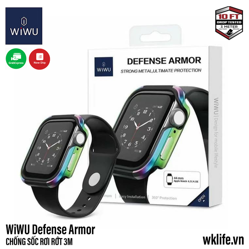 Ốp Viền Apple Watch WiWU Defense Armor Viền Nhôm Size 44mm