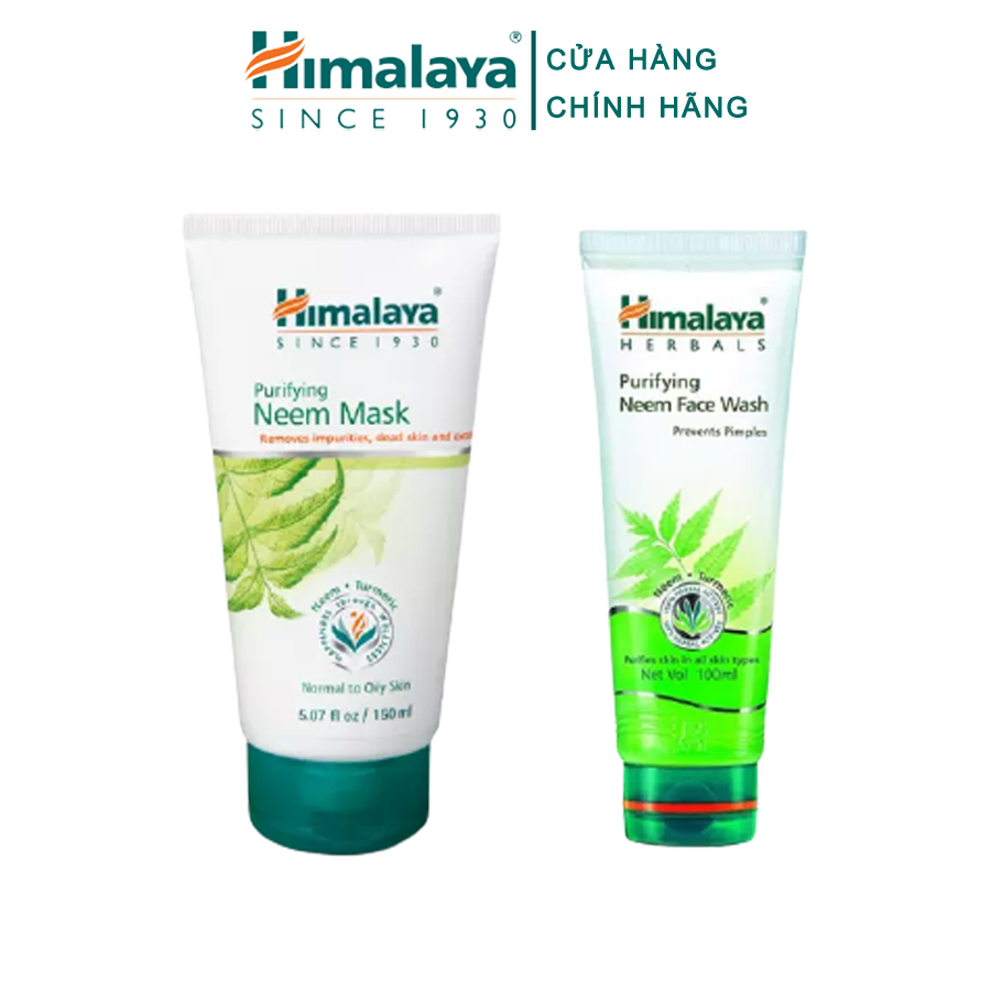 [HÀNG CHÍNH HÃNG]Bộ làm sạch sâu dầu thừa thải độc cho da  (Neem Face Pack 150ml + Neem Face Wash 100ml)