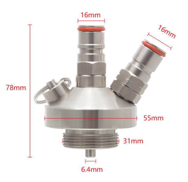 Online mall van khóa keg beer ball lock 2 vòi type3