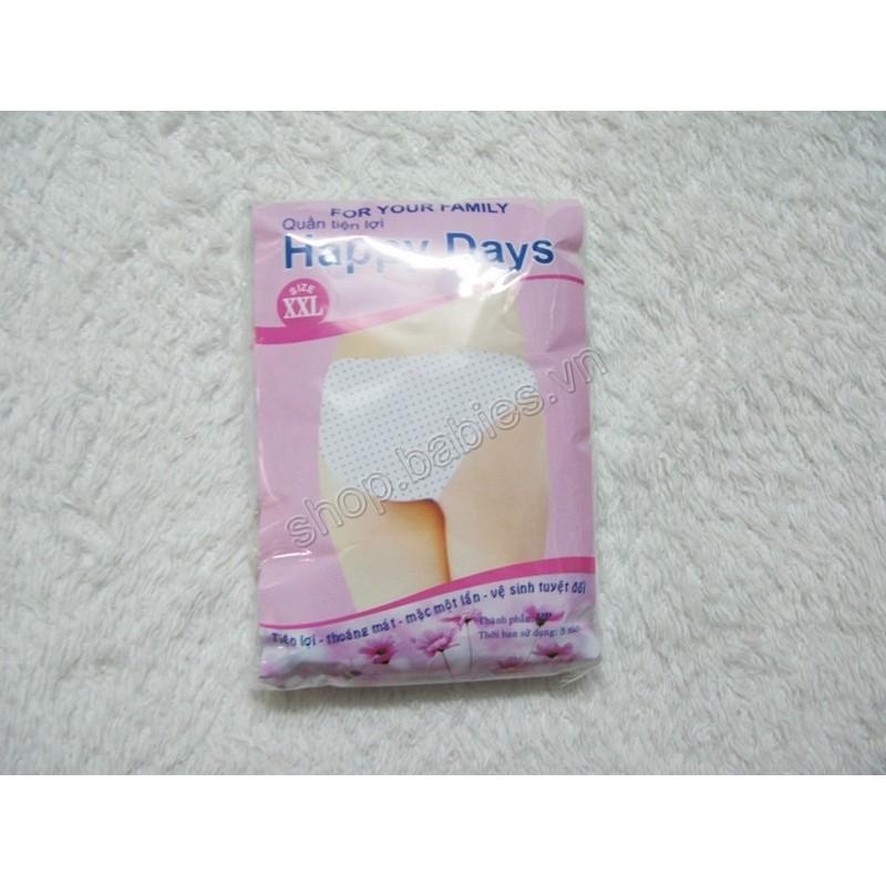 Gói gồm 5 quần lót giấy Maxx dùng 1 lần  đủ size