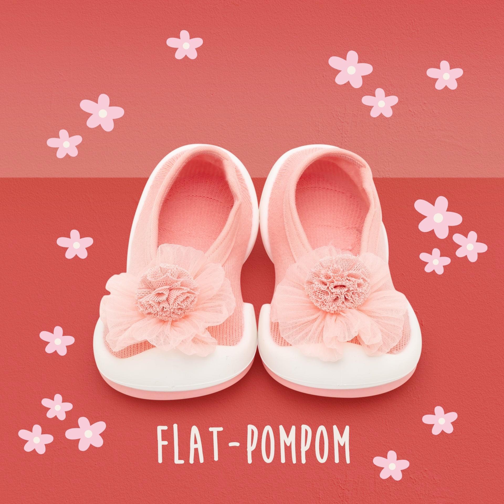 Giày tập đi cho bé cưng hàn quốc -flat pink flower