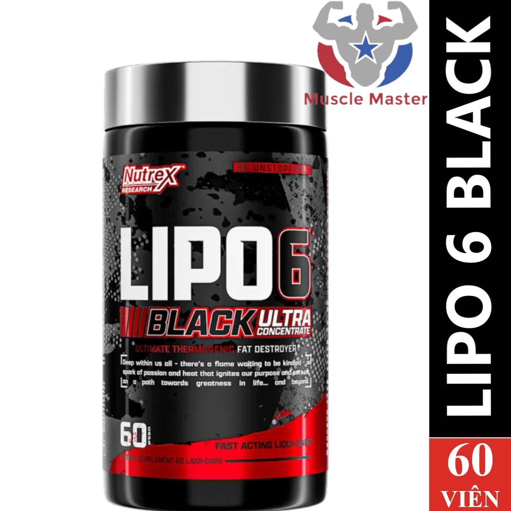 [HCM]Viên Giảm Mỡ Nutrex Lipo 6 Black 60 Viên
