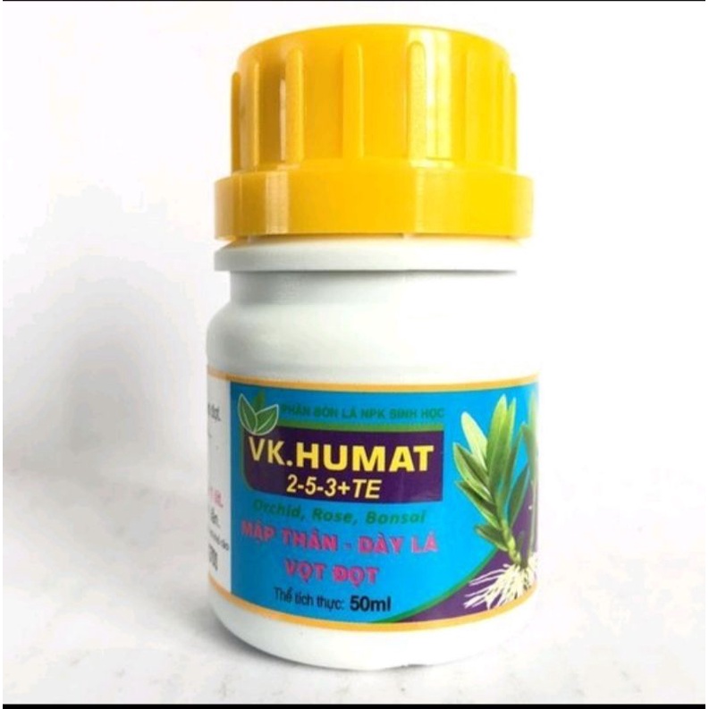 Phân Làm Mập Cây Vk Humat 50Ml - Mập Thân - Dày Lá - Vọt Đọt