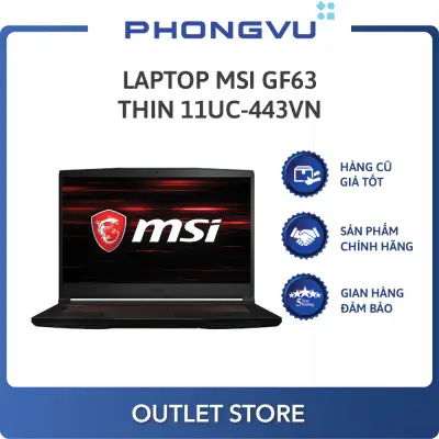 Laptop MSI GF63 Thin 11UC-443VN (i5-11400H) (Đen) - Laptop cũ