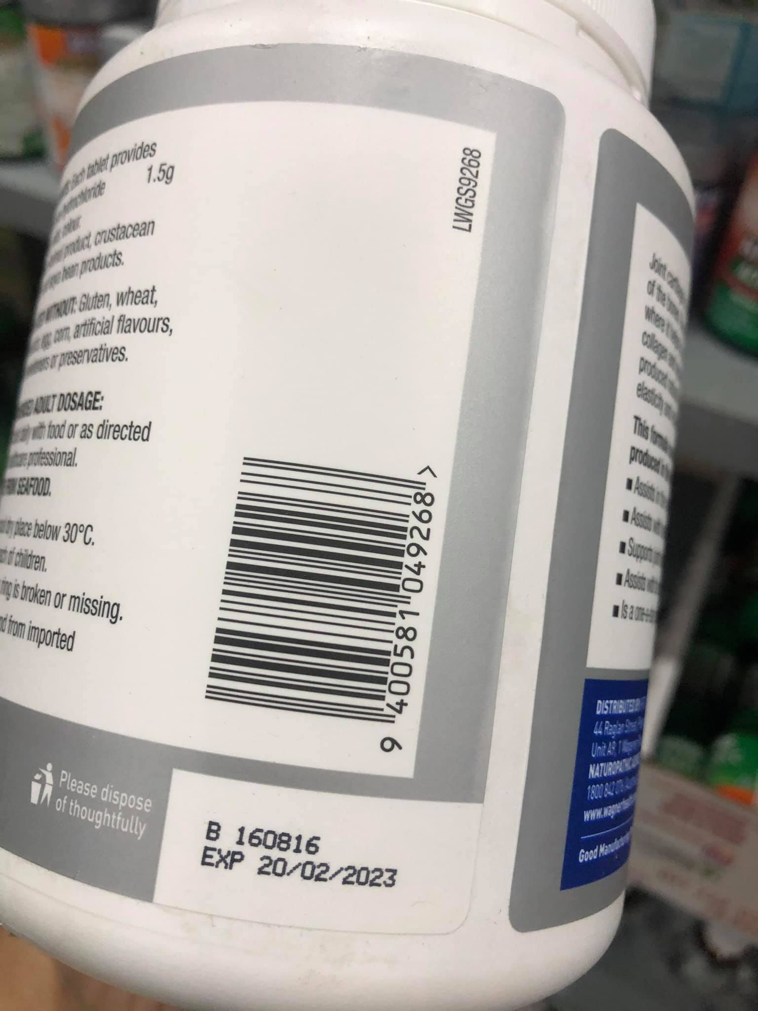 bổ khớp Wagner Glucosamin HCL 1500 Joint Support