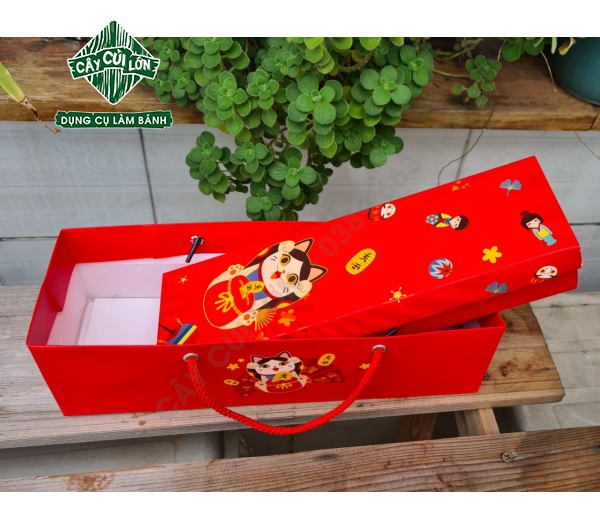 BỘ HỘP BÁNH DỨA LUCKY CAT