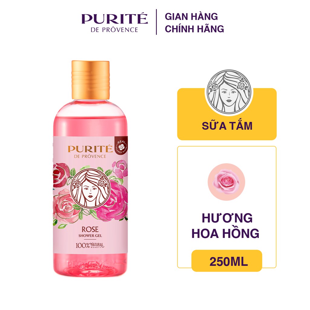 (CHÍNH HÃNG) Sữa Tắm Purité Hoa Hồng 250ml