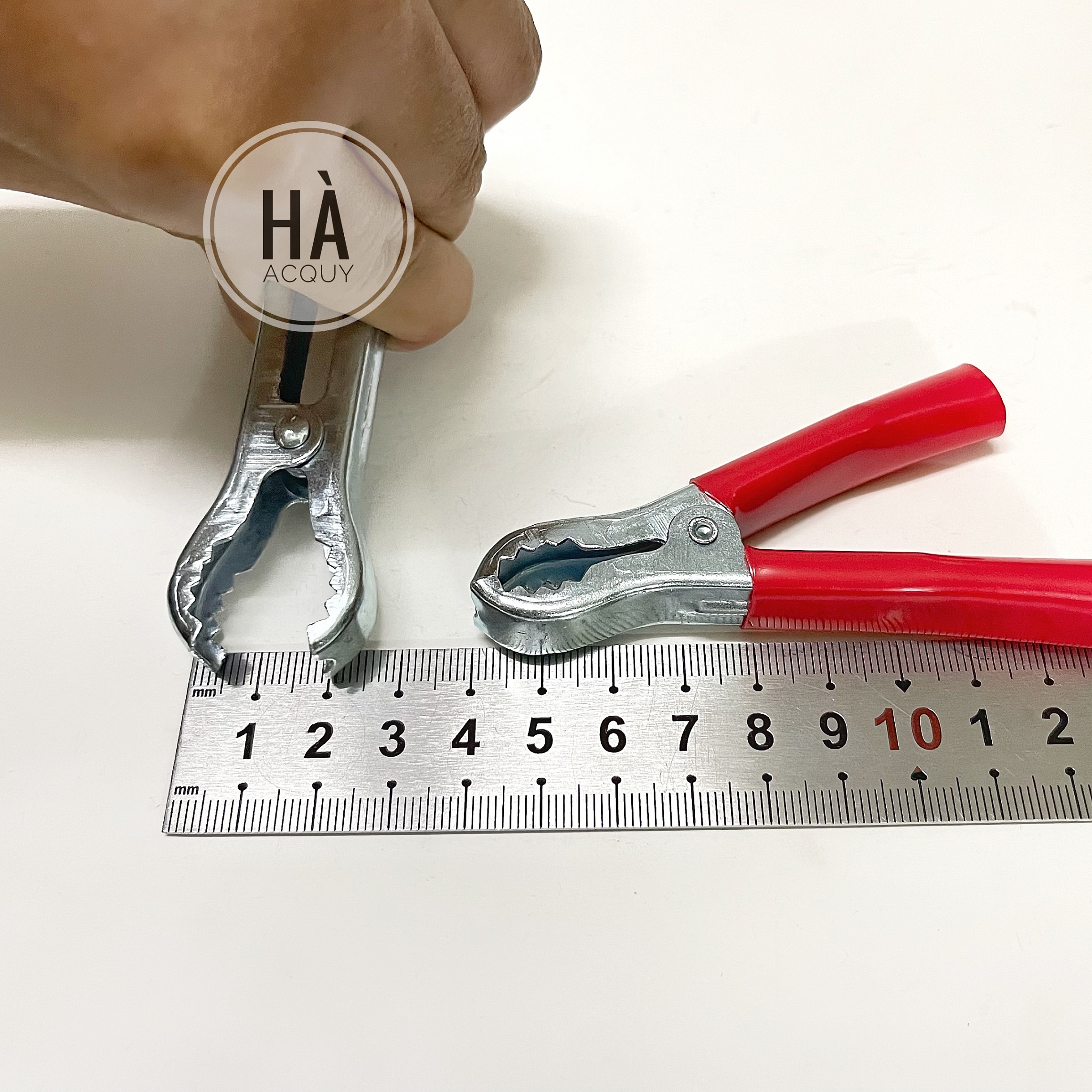 Kẹp Acquy Cá Sấu Xi Đỏ Đen 50A - 7.5Cm -1 cặp