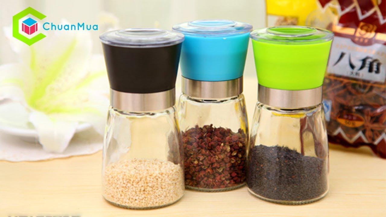 dụng cụ xay tiêu cối thủy tinh