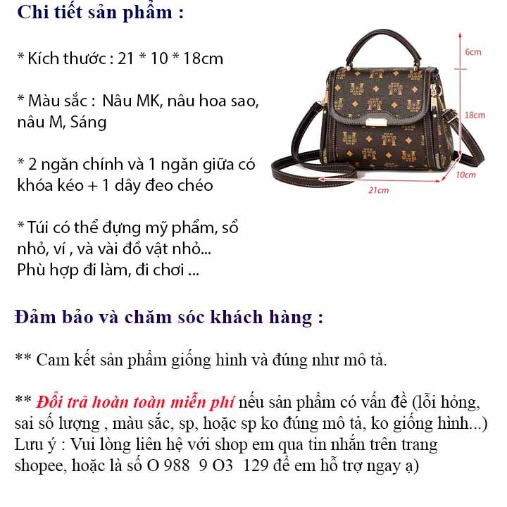 Túi Xách Nữ Sẻ Khóa 3 Ngăn